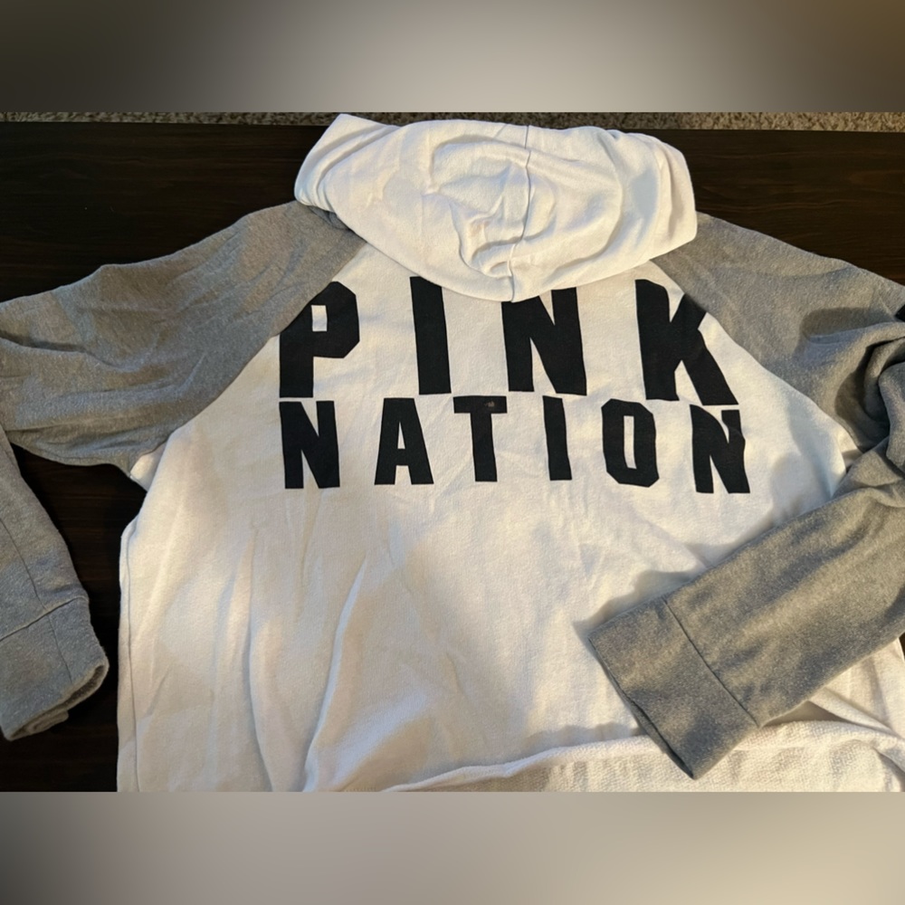 Victoria Secret Pink Nation Hoodie Crop Top